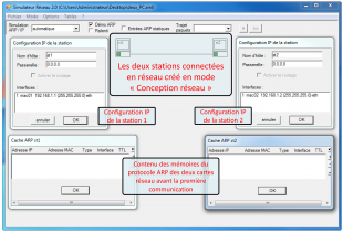 M3.8 - Configuration du logiciel "Simulation Réseau" avec deux stations en réseau